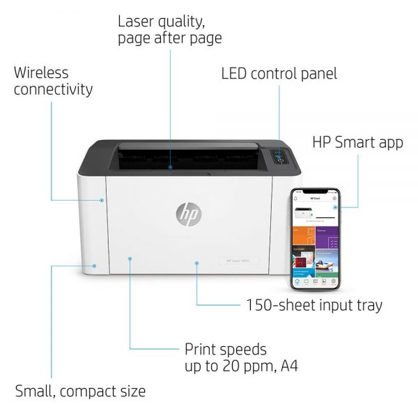 پرینتر لیزری اچ پی مدل LaserJet Pro 107w