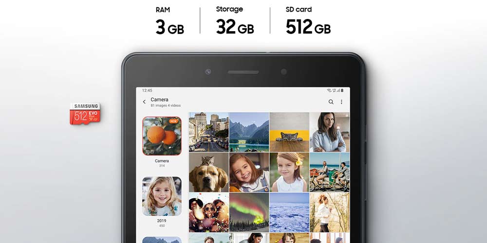 تبلت سامسونگ مدل Galaxy Tab A 8.0 2019 LTE SM-T295 ظرفیت 32 گیگابایت
