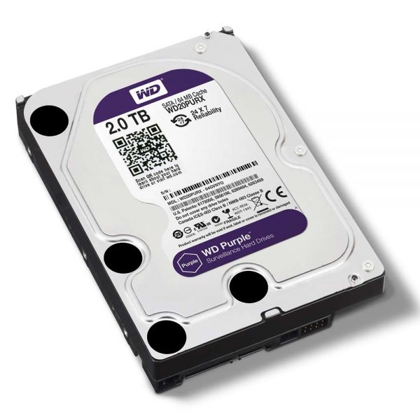 هارددیسک اینترنال وسترن دیجیتال مدل Purple WD20PURZ ظرفیت 2 ترابایت