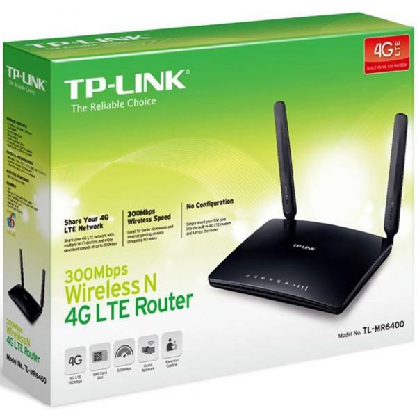 مودم روتر 4G LTE بی سیم N300 تی پی-لینک مدل TL-MR6400