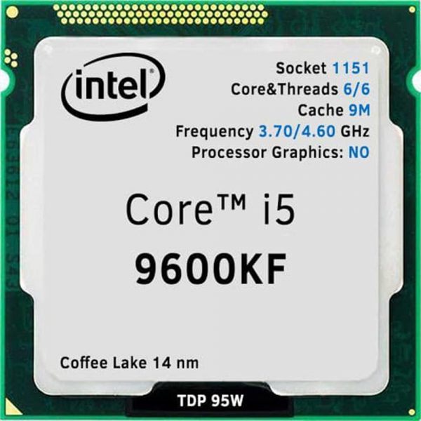 پردازنده مرکزی اینتل سری Coffee Lake مدل Core i5-9600kf