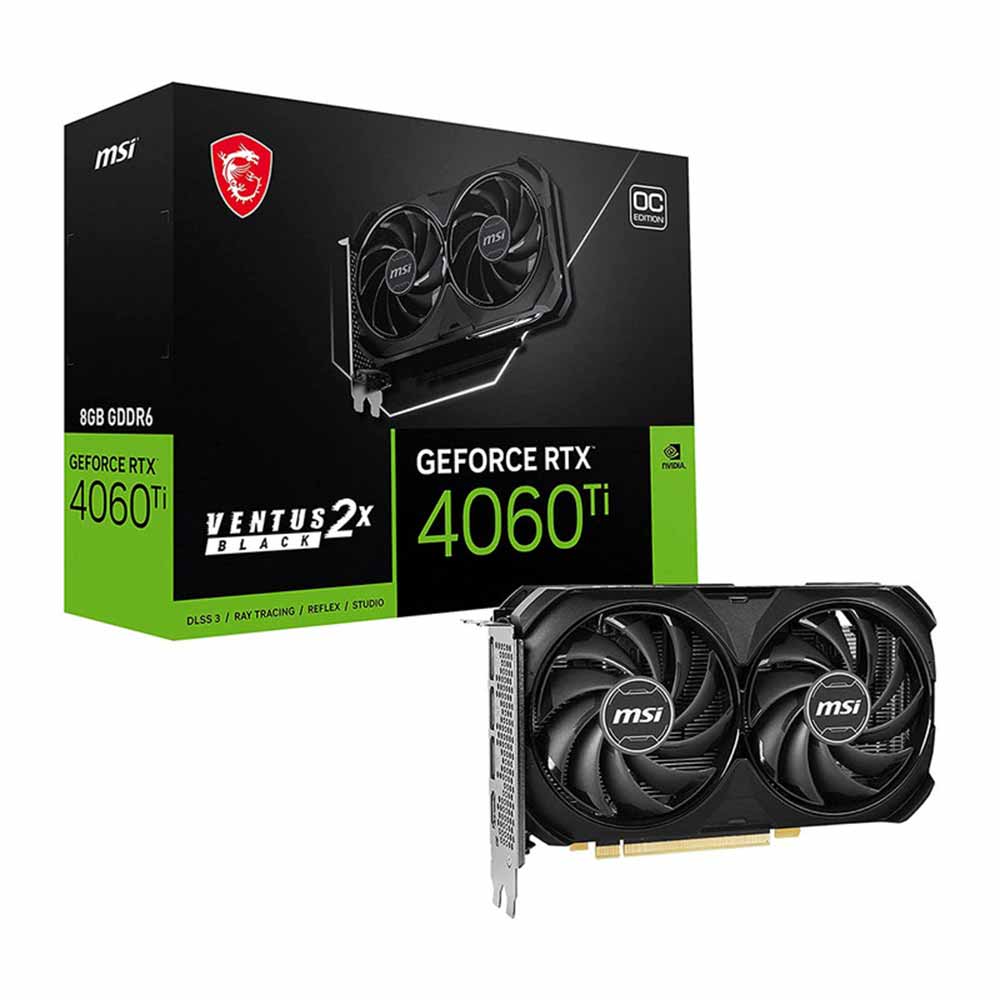 Msi GeForce RTX 4060 Ti VENTUS 2X BLACK 8G OC Graphics card